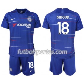 Camisetas Chelsea GIROUD 18 Niño Primera Equipacion 2018/2019